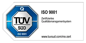 TÜV SÜD – ISO 9001 Zertifiziertes Qualitätsmanagementsystem